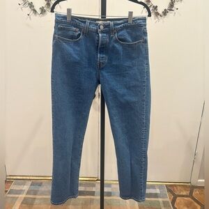 Levi Wedgie Straight Jeans Medium Wash No Stretch